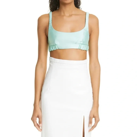 Meryll Rogge Ruffle Gabardine Bra Top Size 42 US Size 6 - Picture 1 of 9